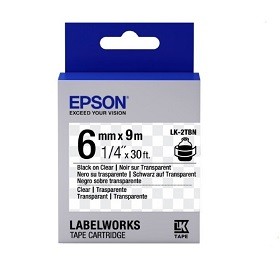 Cartuse-imprimanta-epson-Label-Tape-Cartridge-EPSON-6mm-9m-LK2TBN-Clear-Black-pret-chisinau