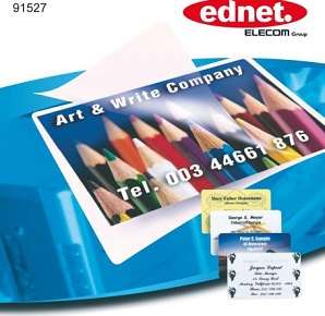 Ednet E91527 Laminating Pouches Business Card 60x95mm, 80mic, 50pcs