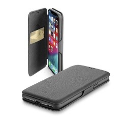Husa Flip Cellularline Apple iPhone XS Max Book Clutch Case Black