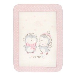 Paturica-bebe-Super-soft-baby-blanket-110-140-Love-Pingus-Pink-chisinau