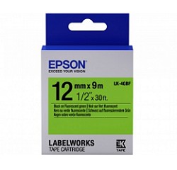 Tape Cartridge EPSON 12mm/9m Fluor Blk/Green LK4GBF C53S654018 cartuse printere md