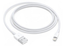 Cablu USB Original Apple Lightning to USB Cable 1m Model A1480 White Cabluri Calculatoare MD