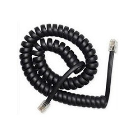 Cablu pentru Telefon handset spiral cord RJ10 2m Black TC4P4CS-2M accesorii magazin md calculatoare in Chisinau