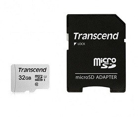 Card Memorie 32GB MicroSD Class 10 UHS-I (U1)+SD Adapter Transcend TS32GUSD300S-A 95/45MBs Magazin Online itunexx.MD Chisinau