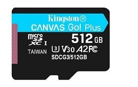 Card Memorie Telefon Tableta SDCG3/512GB 512GB microSD UHS-I U3 V30 Kingston Canvas Cangas Go Plus Video 4K itunexx.md Chisinau