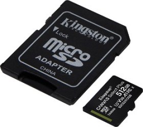 Card Memorie Telefon Tableta SDCS2/512GB microSD pret A1 UHS-I+SD adapter Kingston Canvas Select 600x itunexx.md Chisinau