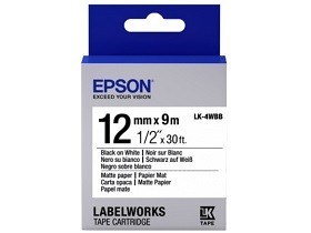 Cartuse-Label-Tape-Cartridge-EPSON-12mm-9m-Matte-Paper-Black-LK4WBB-chisinau