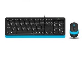 Cumpar-Kit-tastatura-cu-mouse-USB-A4Tech-F1010-Laser-Engraving-Black-Blue-pret-calculatoare-md