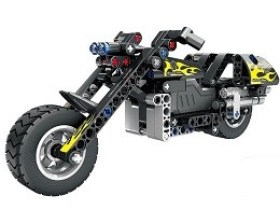 Cumpar-motocicleta-robot-jucarii-copii-md-XTech-Bricks-Pull-Back-Police-Motorbike-pret-chisinau