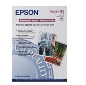 EPSON C13S041352 Water Color A3+ Paper-Radian White
