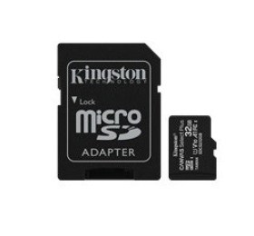 Memorie Card pentru Telefon 32GB microSD Class10 A1 UHS-I+ SD adapter Kingston 600x accesorii video foto ChisinauCanvas 