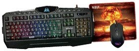 Mouse Gaming cu tastatura + MousePad Qumo Wartime periferice componente pc magazin Calculatoare md