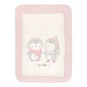 Paturica-bebe-Super-soft-baby-blanket-110-140-Love-Pingus-Pink-chisinau