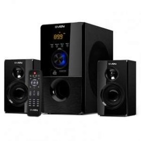 SVEN MS-2050 Black, 30W, Bluetooch, FM-tuner, Digital LED display, all wooden