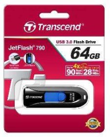 Transcend JetFlash 790, 64GB, USB3.0, Black